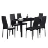 Black Tempered Glass Dinner Table - Image 4