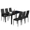 Black Tempered Glass Dinner Table - Image 5