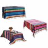 Ethnic Style Table Cloth Beach Blanket Cotton Mexican Indian Handmade Rainbow Blanket Home Tapestry Beach Picnic Mat