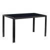 Black Tempered Glass Dinner Table - Image 6