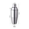 Stainless Steel Cocktail Shaker Set Mixer Strainer Ice Tongs Mixing Spoon  Jigger Pourer Muddler Corkscrew - Image 3