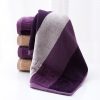 Square 34cm Cotton Dark Striped Hand Towel Not Lint Quality Handkerchief Cleaning Towel - Image 4