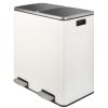 Trash Can Home Zone Living 60 Liter Stainless Steel Dual Compartment - Image 7