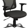 Flash Furniture Mid-Back Burgundy Mesh Swivel Task Office Chair with Chrome Base and Arms - Image 7