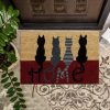 Lovely Welcome Doormat Entrance Mat Hallway Dog Cats Animal Print Anti-Slip