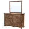 Home Modern Wooden Furniture Reclaimed Solid Wood Farmhouse 6 Drawers Wide Dresser Furniture For Bedroom Living Room Wardrobe - Image 4