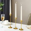 Retro Bronze Candle Holders Wedding Party Vintage Metal - Image 2