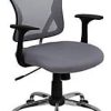 Flash Furniture Mid-Back Burgundy Mesh Swivel Task Office Chair with Chrome Base and Arms - Image 13