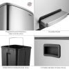 Trash Can Home Zone Living 60 Liter Stainless Steel Dual Compartment - Image 3