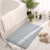 Home Bath Mat Coral Fleece Bathroom Floor Carpet Absorbent Non-slip Memory Foam - Image 10