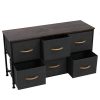 3-Tier Wide Drawer Dresser, Storage Unit with 6 Fabric Drawers and Metal Frame - Image 2
