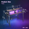 50.3" Gaming Desk Computer Office Table with LED Lights - Image 4