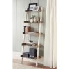 Bedford 5 Shelf Leaning Bookcase, White