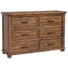 Home Modern Wooden Furniture Reclaimed Solid Wood Farmhouse 6 Drawers Wide Dresser Furniture For Bedroom Living Room Wardrobe - Image 3