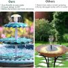 3 Tiered Bird Bath with Solar Pump - Image 3