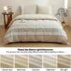 Simple&Opulence Linen Cotton 3Pcs Boho Bedding Set with Tassel Washed Comforter - Image 2
