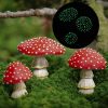 3PCS Fairy Garden Miniatures Mini Mushroom