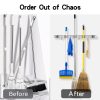 Mop Broom Holder Wall Mount 5 Racks 4 Hooks Broom Organizer - Image 5