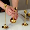Retro Bronze Candle Holders Wedding Party Vintage Metal - Image 4