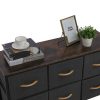 3-Tier Wide Drawer Dresser, Storage Unit with 6 Fabric Drawers and Metal Frame - Image 6