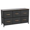 3-Tier Wide Drawer Dresser, Storage Unit with 6 Fabric Drawers and Metal Frame