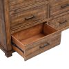 Home Modern Wooden Furniture Reclaimed Solid Wood Farmhouse 6 Drawers Wide Dresser Furniture For Bedroom Living Room Wardrobe - Image 5