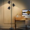 Depuley Modern Floor Lamp 3-Light Reading Light Adjustable Metal Heads Brass Tall LED for Bedroom Office E26 Bulbs Include Black - Image 6