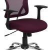 Flash Furniture Mid-Back Burgundy Mesh Swivel Task Office Chair with Chrome Base and Arms - Image 11