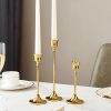 Retro Bronze Candle Holders Wedding Party Vintage Metal