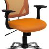 Flash Furniture Mid-Back Burgundy Mesh Swivel Task Office Chair with Chrome Base and Arms - Image 5