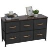 3-Tier Wide Drawer Dresser, Storage Unit with 6 Fabric Drawers and Metal Frame - Image 5